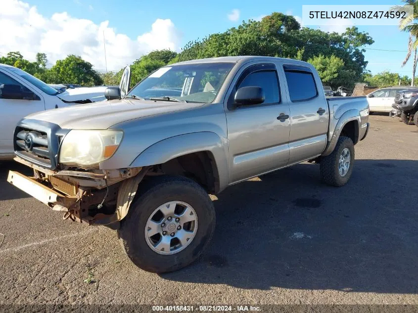 5TELU42N08Z474592 2008 Toyota Tacoma Base V6