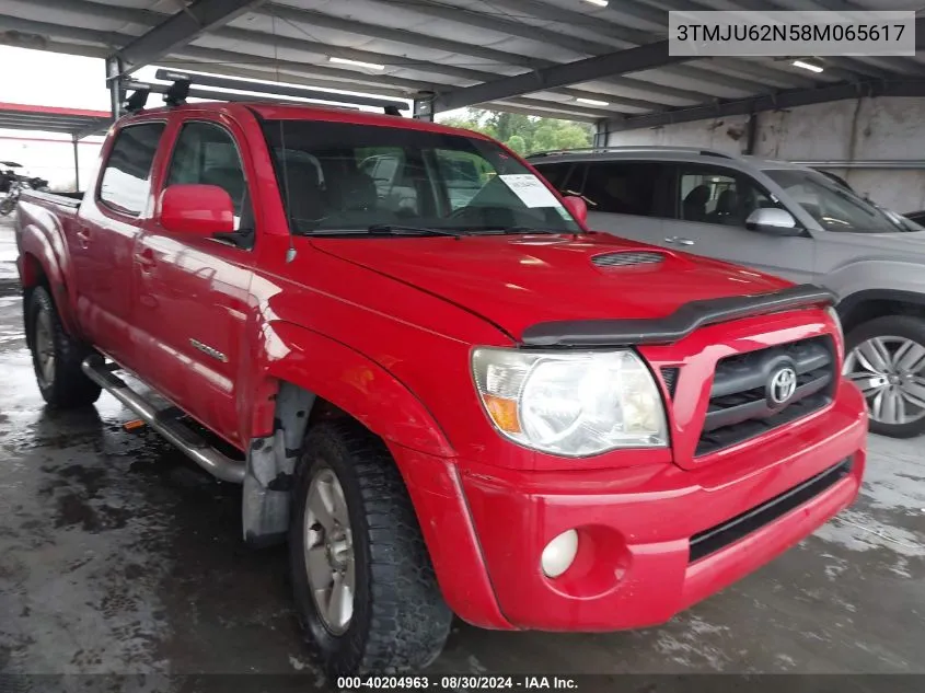 2008 Toyota Tacoma Prerunner V6 VIN: 3TMJU62N58M065617 Lot: 40684733