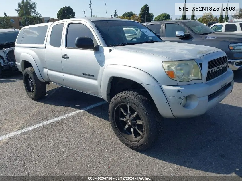 5TETX62N18Z512608 2008 Toyota Tacoma Prerunner Access Cab