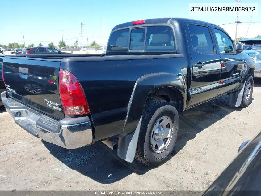 2008 Toyota Tacoma Prerunner V6 VIN: 3TMJU62N98M068973 Lot: 40315601