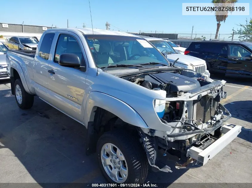 5TETU62N28Z588198 2008 Toyota Tacoma Prerunner V6