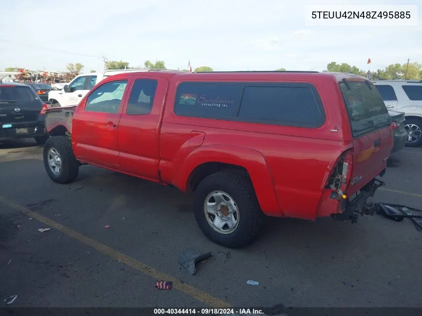 2008 Toyota Tacoma Access Cab VIN: 5TEUU42N48Z495885 Lot: 40344414