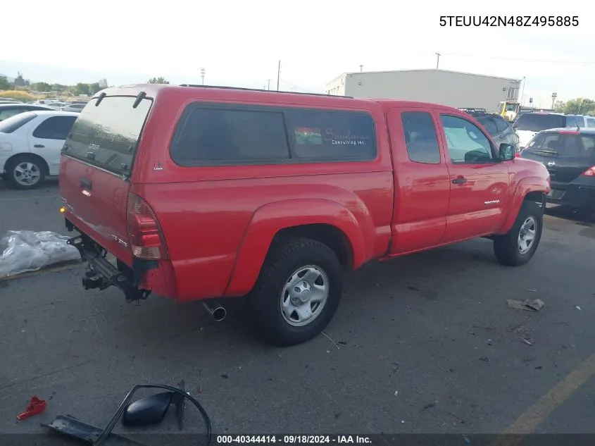 2008 Toyota Tacoma Access Cab VIN: 5TEUU42N48Z495885 Lot: 40344414