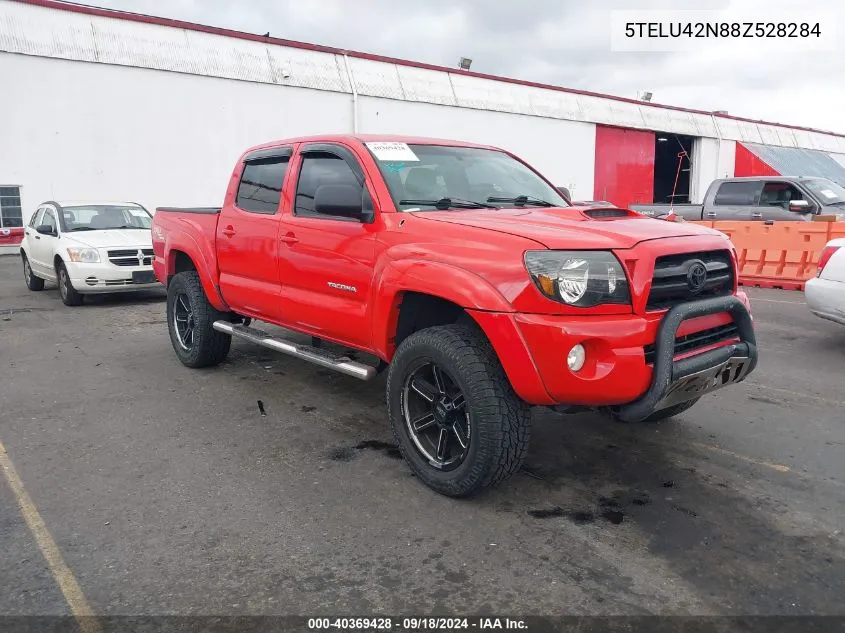 2008 Toyota Tacoma Base V6 VIN: 5TELU42N88Z528284 Lot: 40369428