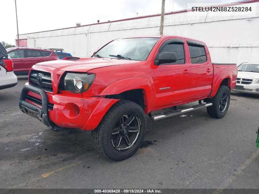 2008 Toyota Tacoma Base V6 VIN: 5TELU42N88Z528284 Lot: 40369428