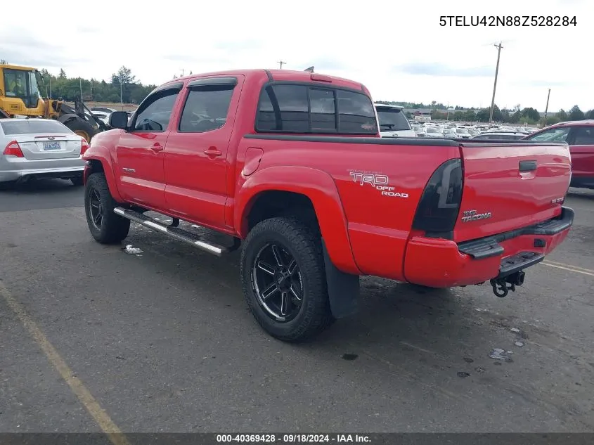 2008 Toyota Tacoma Base V6 VIN: 5TELU42N88Z528284 Lot: 40369428