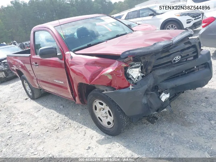 2008 Toyota Tacoma VIN: 5TENX22N38Z544896 Lot: 40382816