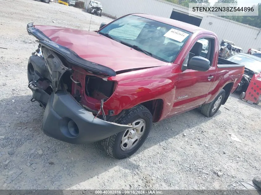 2008 Toyota Tacoma VIN: 5TENX22N38Z544896 Lot: 40382816