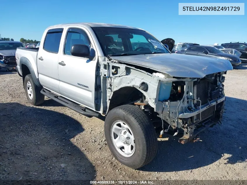 2008 Toyota Tacoma Base V6 VIN: 5TELU42N98Z491729 Lot: 40509338