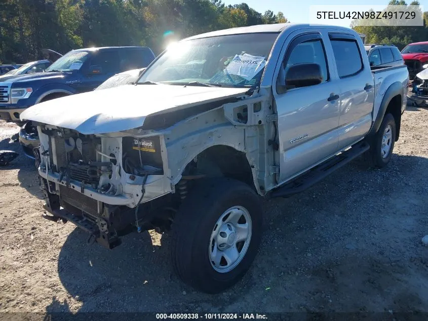 2008 Toyota Tacoma Base V6 VIN: 5TELU42N98Z491729 Lot: 40509338