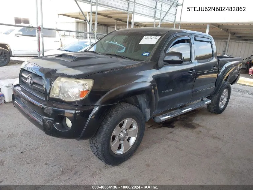 2008 Toyota Tacoma Prerunner V6 VIN: 5TEJU62N68Z482862 Lot: 40554136