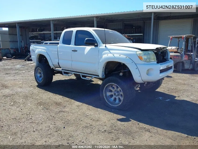 2008 Toyota Tacoma Base V6 VIN: 5TEUU42N28Z531007 Lot: 40625282