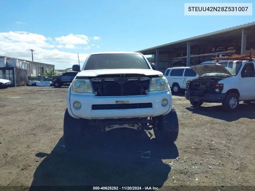 2008 Toyota Tacoma Base V6 VIN: 5TEUU42N28Z531007 Lot: 40625282