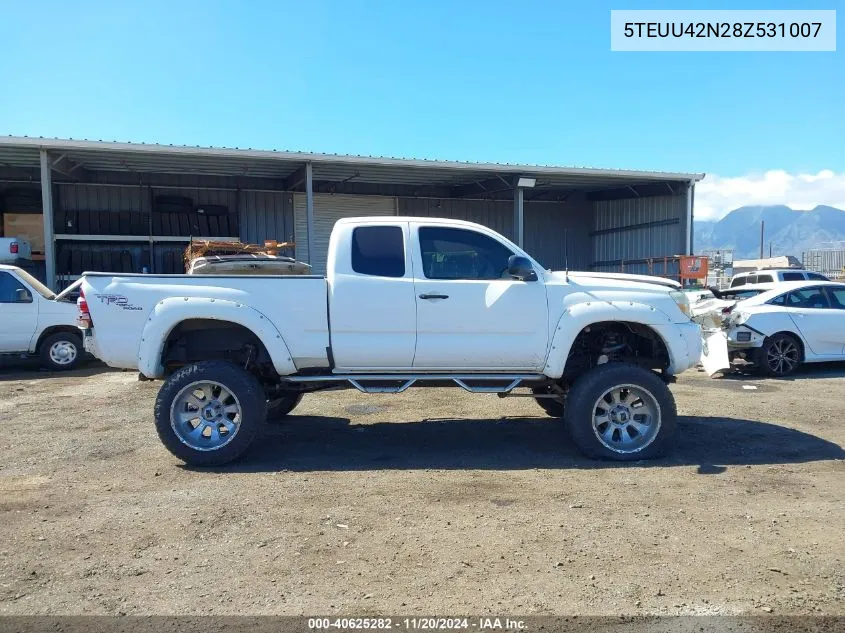 2008 Toyota Tacoma Base V6 VIN: 5TEUU42N28Z531007 Lot: 40625282