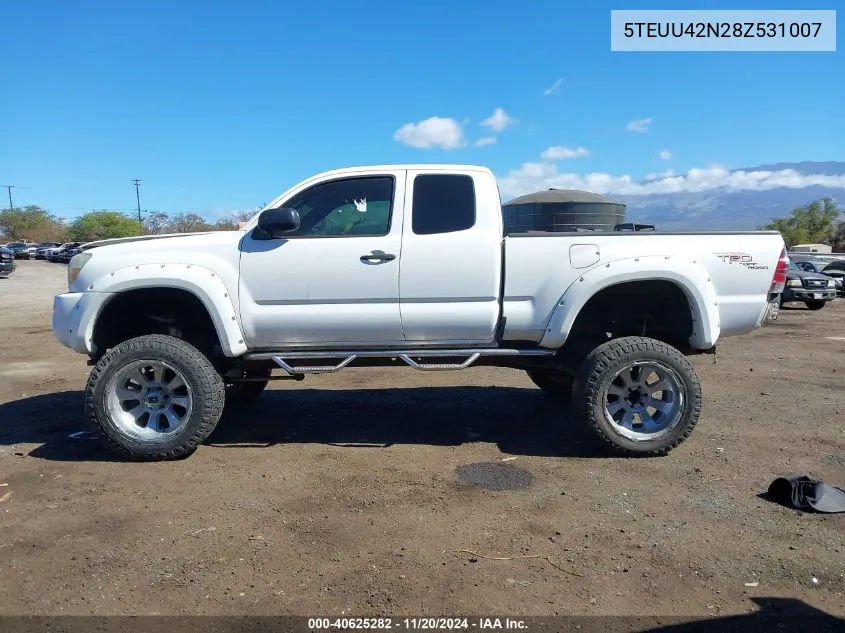 2008 Toyota Tacoma Base V6 VIN: 5TEUU42N28Z531007 Lot: 40625282