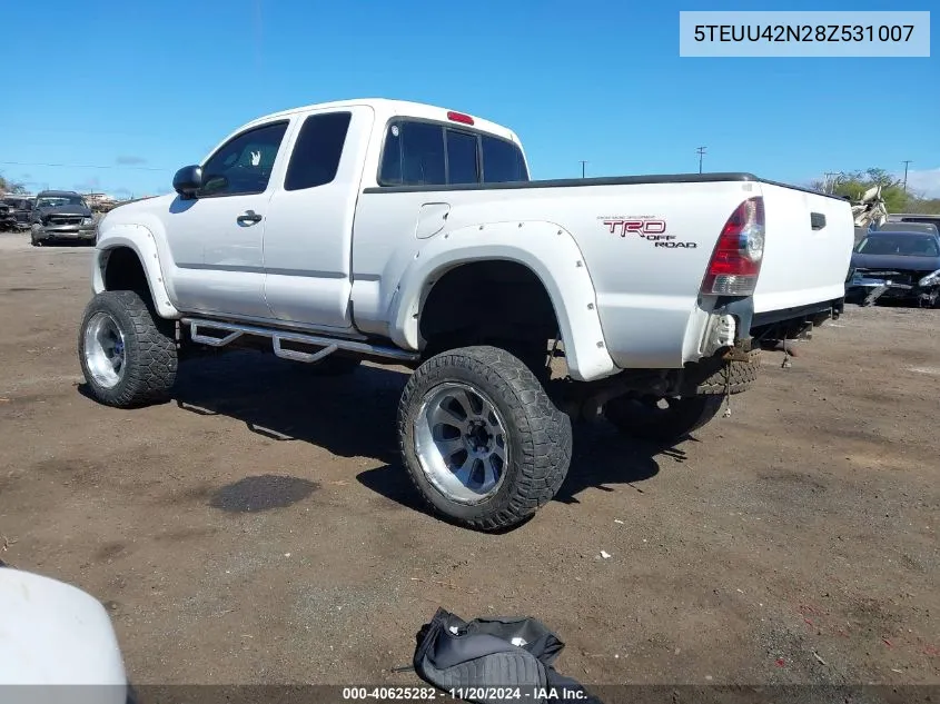 2008 Toyota Tacoma Base V6 VIN: 5TEUU42N28Z531007 Lot: 40625282