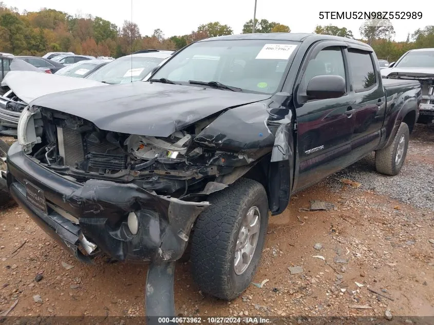 2008 Toyota Tacoma Base V6 VIN: 5TEMU52N98Z552989 Lot: 40673962