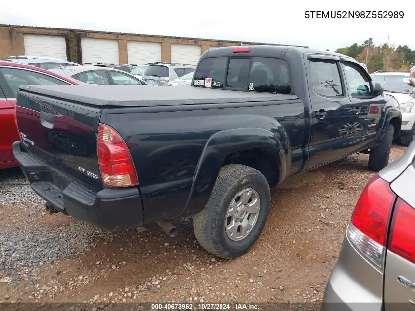 2008 Toyota Tacoma Base V6 VIN: 5TEMU52N98Z552989 Lot: 40673962