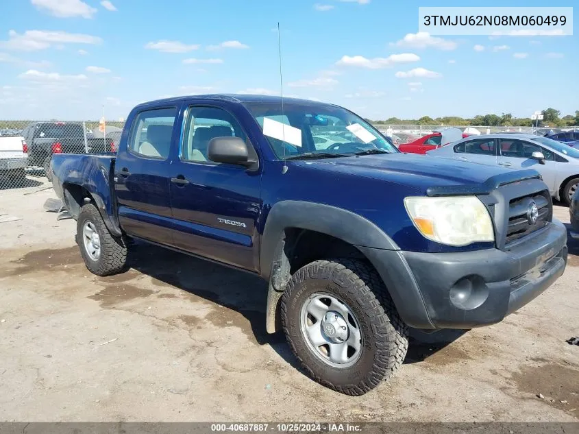 2008 Toyota Tacoma Prerunner V6 VIN: 3TMJU62N08M060499 Lot: 40687887