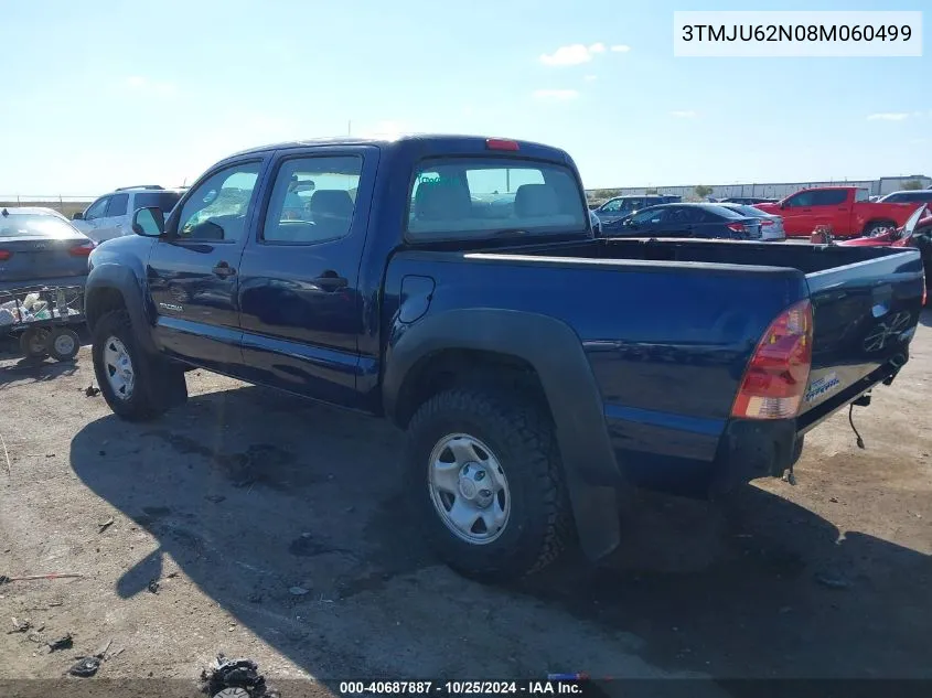 2008 Toyota Tacoma Prerunner V6 VIN: 3TMJU62N08M060499 Lot: 40687887