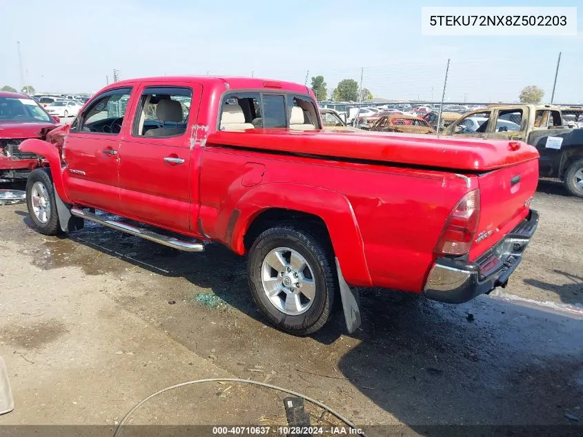 2008 Toyota Tacoma Prerunner V6 VIN: 5TEKU72NX8Z502203 Lot: 40710637