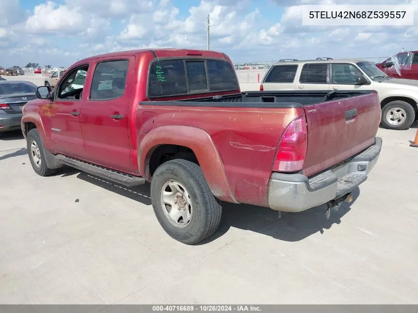 2008 Toyota Tacoma Base V6 VIN: 5TELU42N68Z539557 Lot: 40716689