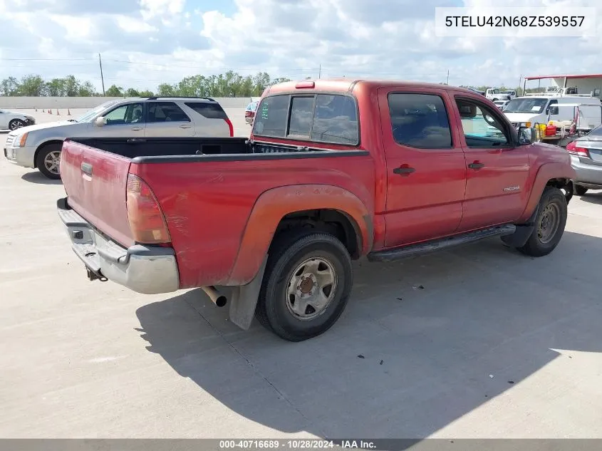 2008 Toyota Tacoma Base V6 VIN: 5TELU42N68Z539557 Lot: 40716689