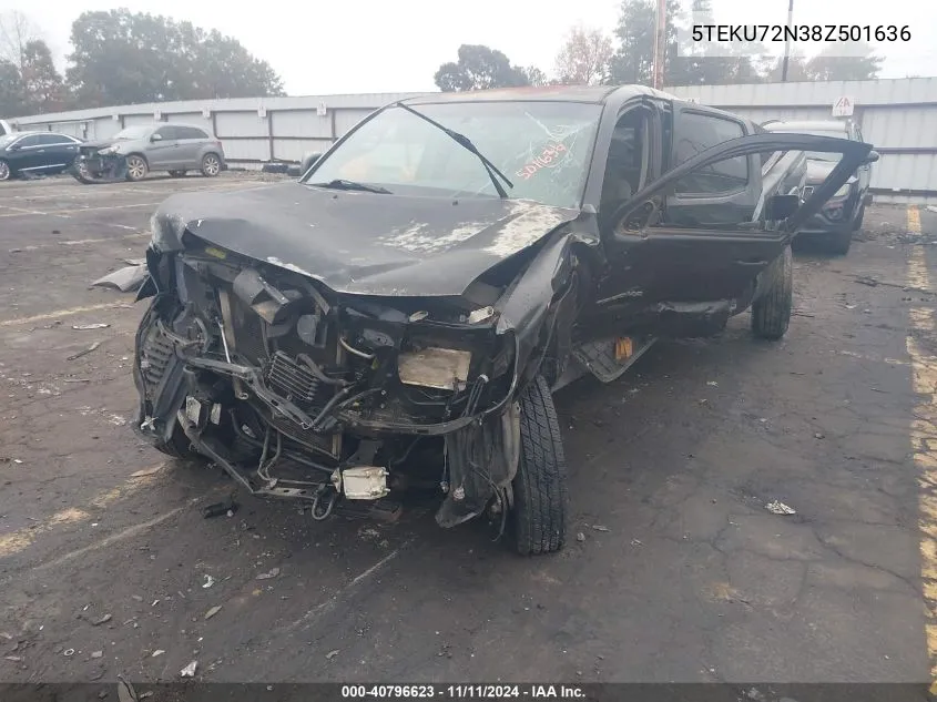 2008 Toyota Tacoma Prerunner V6 VIN: 5TEKU72N38Z501636 Lot: 40796623