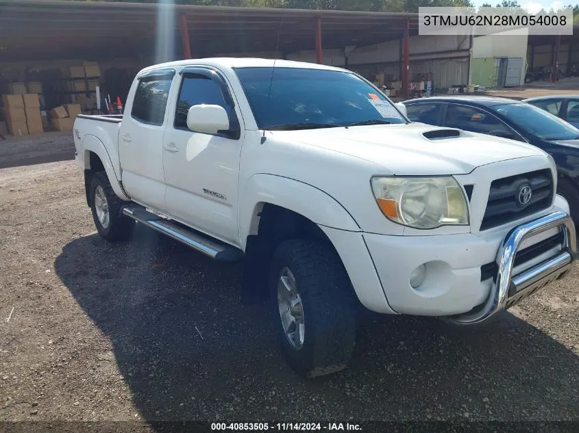 2008 Toyota Tacoma Double Cab Prerunner VIN: 3TMJU62N28M054008 Lot: 40853505