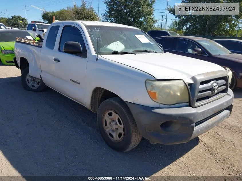 2008 Toyota Tacoma VIN: 5TETX22NX8Z497924 Lot: 40853988