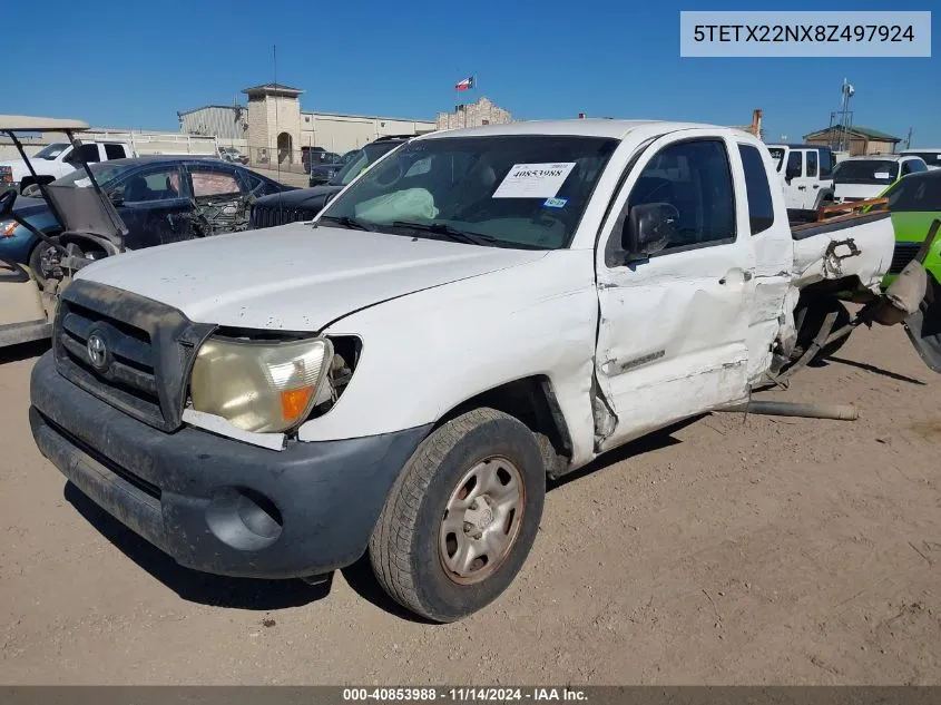 2008 Toyota Tacoma VIN: 5TETX22NX8Z497924 Lot: 40853988