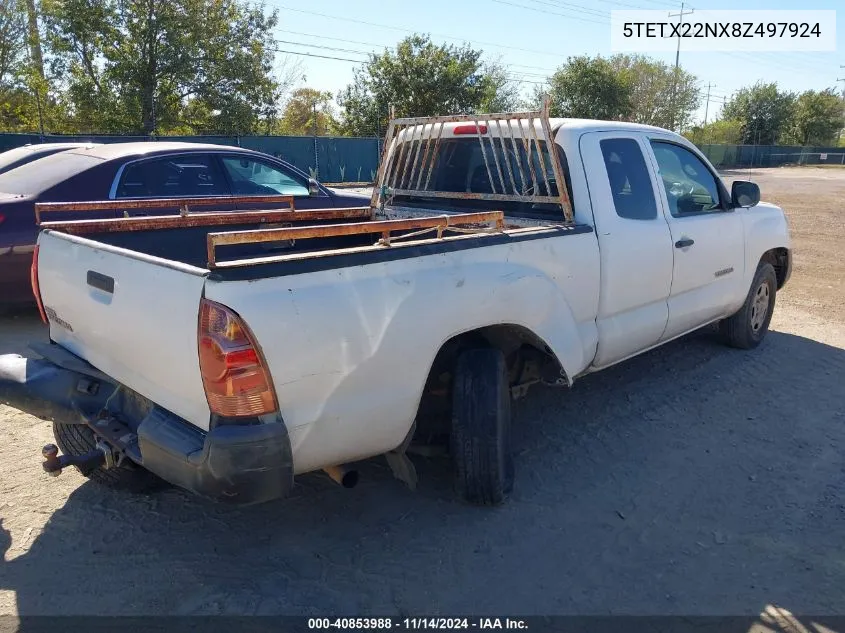 2008 Toyota Tacoma VIN: 5TETX22NX8Z497924 Lot: 40853988