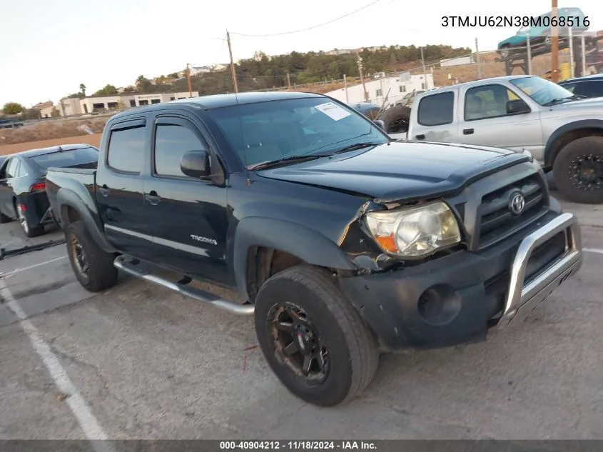 2008 Toyota Tacoma Prerunner V6 VIN: 3TMJU62N38M068516 Lot: 40904212