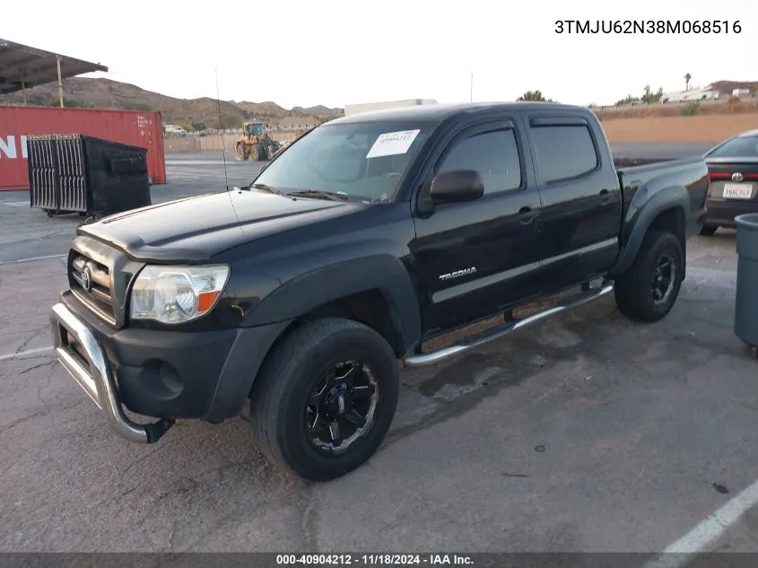 2008 Toyota Tacoma Prerunner V6 VIN: 3TMJU62N38M068516 Lot: 40904212