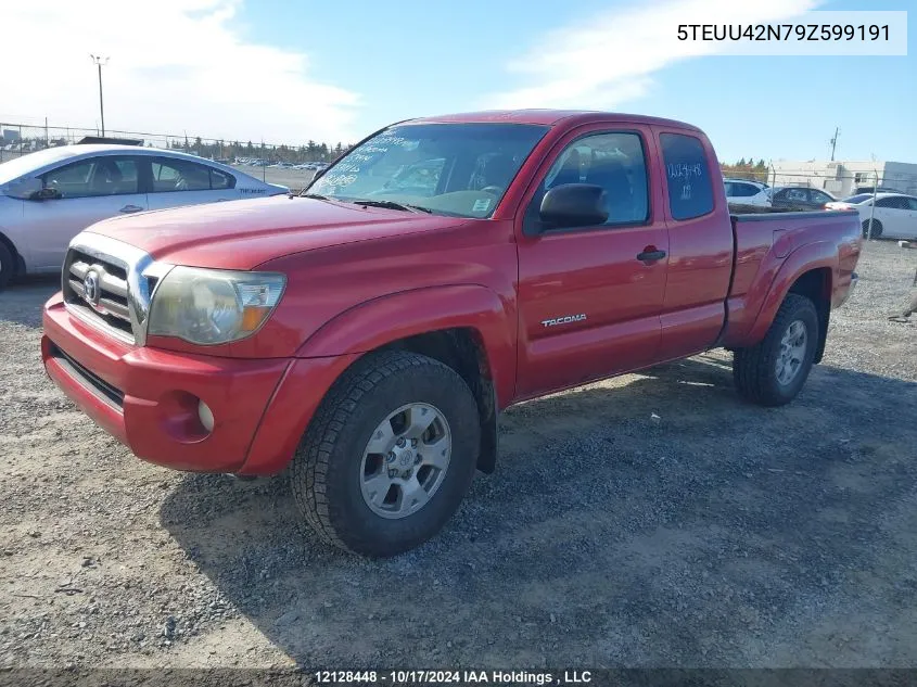 2009 Toyota Tacoma Access Cab VIN: 5TEUU42N79Z599191 Lot: 12128448