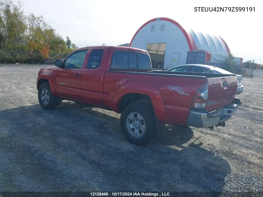 2009 Toyota Tacoma Access Cab VIN: 5TEUU42N79Z599191 Lot: 12128448