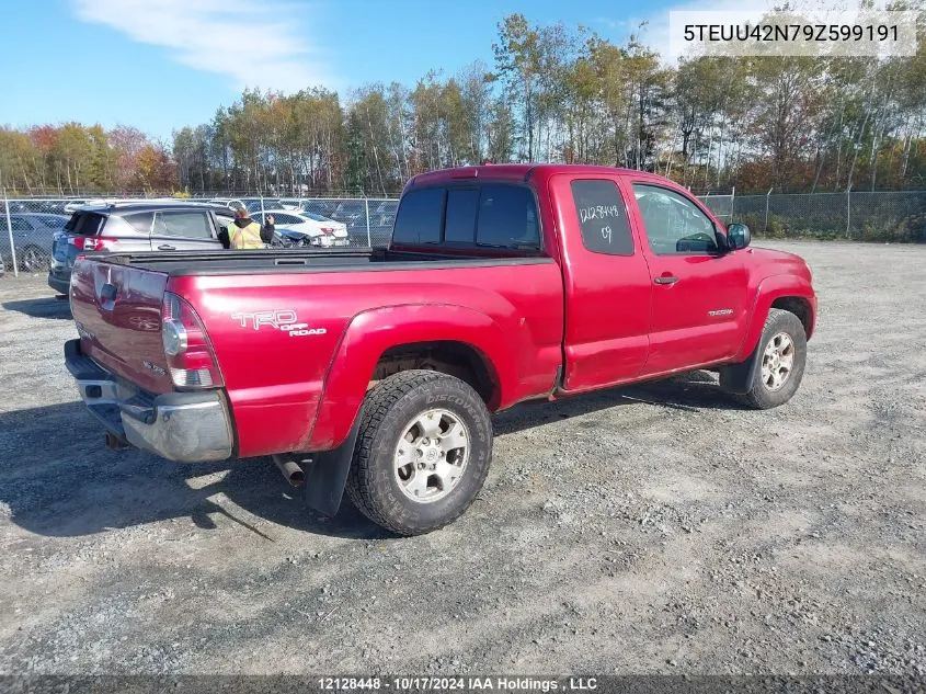 2009 Toyota Tacoma Access Cab VIN: 5TEUU42N79Z599191 Lot: 12128448