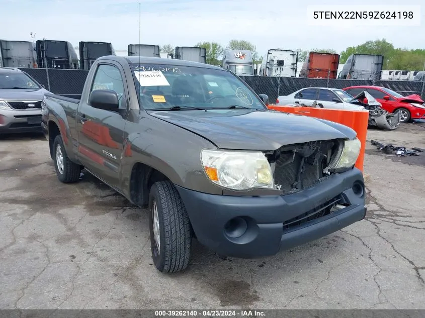 2009 Toyota Tacoma VIN: 5TENX22N59Z624198 Lot: 39262140