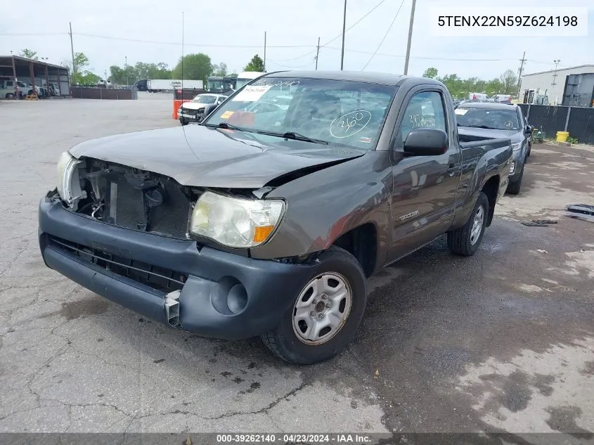 2009 Toyota Tacoma VIN: 5TENX22N59Z624198 Lot: 39262140