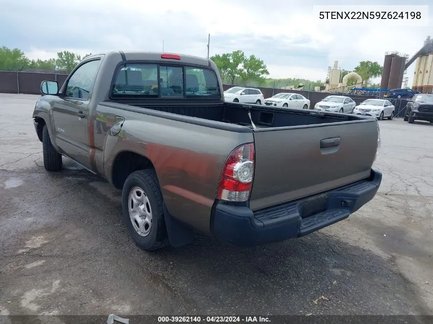 2009 Toyota Tacoma VIN: 5TENX22N59Z624198 Lot: 39262140