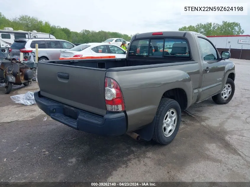 2009 Toyota Tacoma VIN: 5TENX22N59Z624198 Lot: 39262140