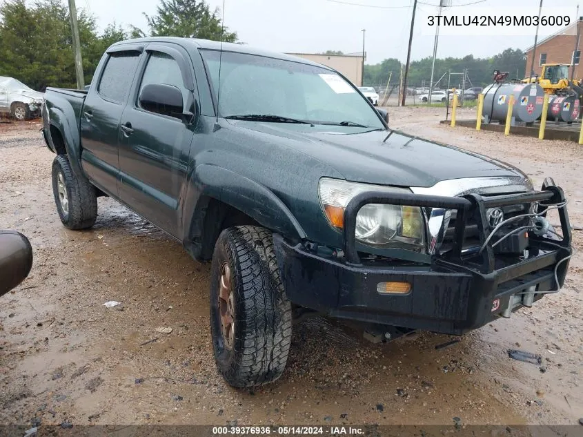 2009 Toyota Tacoma Base V6 VIN: 3TMLU42N49M036009 Lot: 39376936