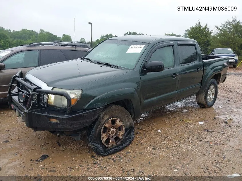 2009 Toyota Tacoma Base V6 VIN: 3TMLU42N49M036009 Lot: 39376936