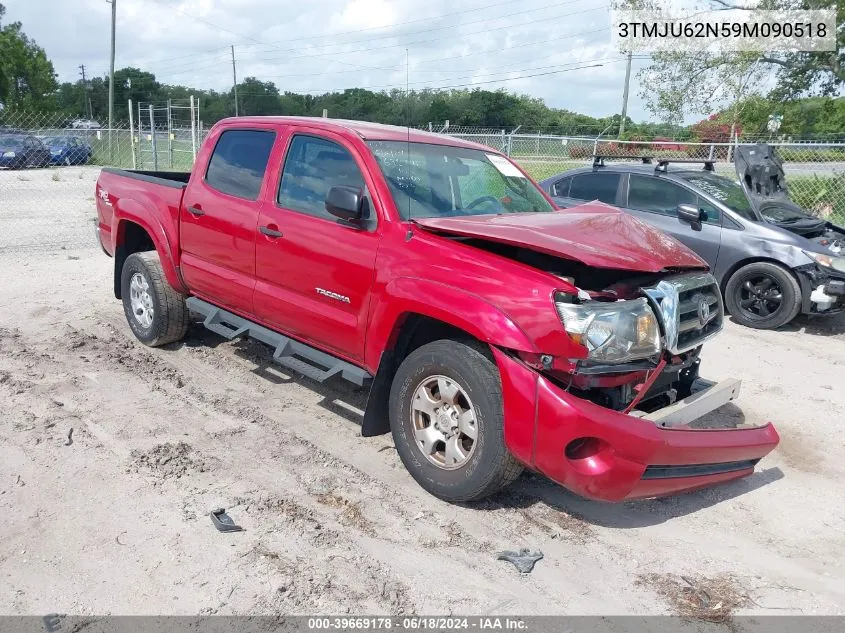 2009 Toyota Tacoma Prerunner V6 VIN: 3TMJU62N59M090518 Lot: 39669178