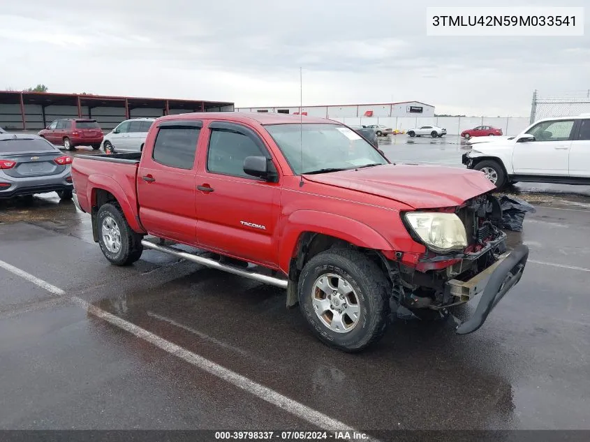 2009 Toyota Tacoma Base V6 VIN: 3TMLU42N59M033541 Lot: 39798337