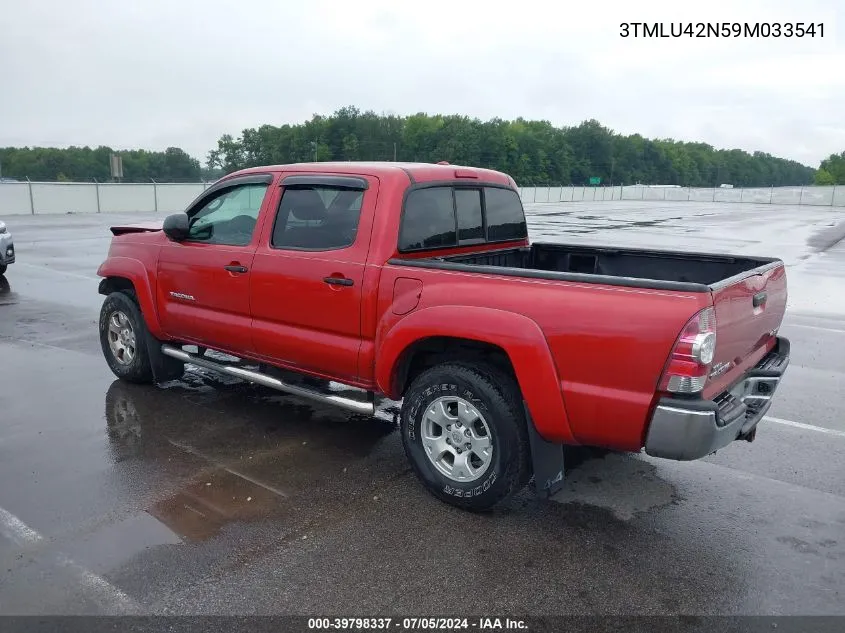 2009 Toyota Tacoma Base V6 VIN: 3TMLU42N59M033541 Lot: 39798337