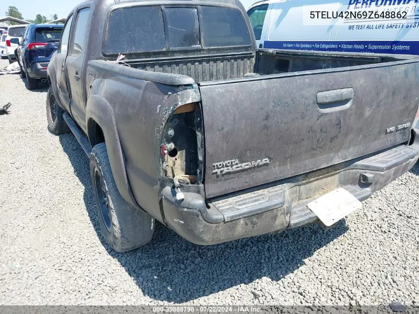 2009 Toyota Tacoma Base V6 VIN: 5TELU42N69Z648862 Lot: 39888798