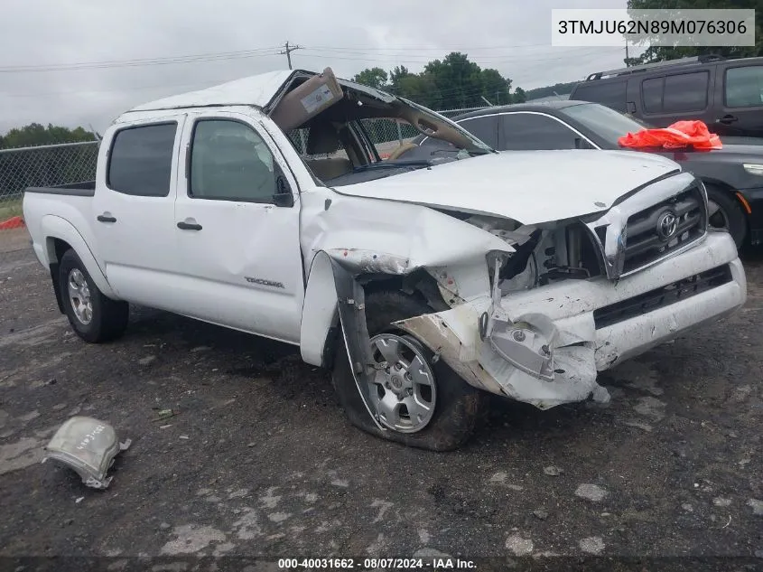 2009 Toyota Tacoma Prerunner V6 VIN: 3TMJU62N89M076306 Lot: 40031662