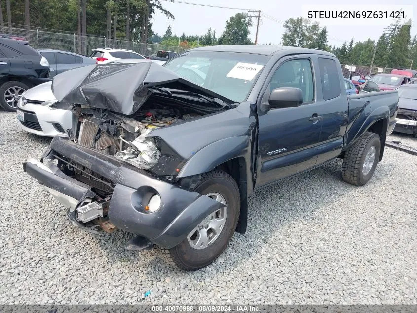 2009 Toyota Tacoma Base V6 VIN: 5TEUU42N69Z631421 Lot: 40070988