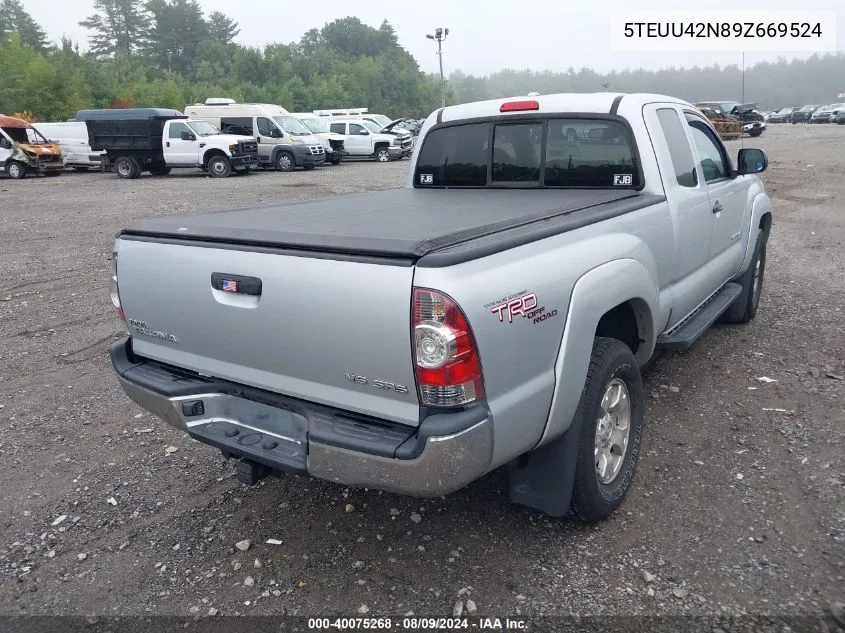 5TEUU42N89Z669524 2009 Toyota Tacoma Base V6